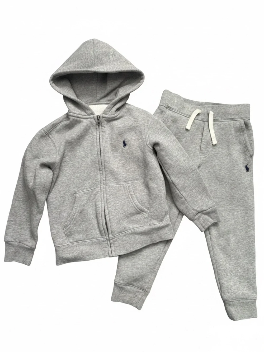 Polo by Ralph Lauren Heather Gray Kids Zip-Up Hoodie - Picture 1 of 5